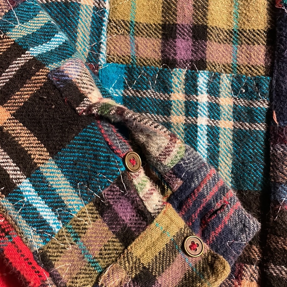 Free People patchwork flannel, medium - Picture 4 of 10